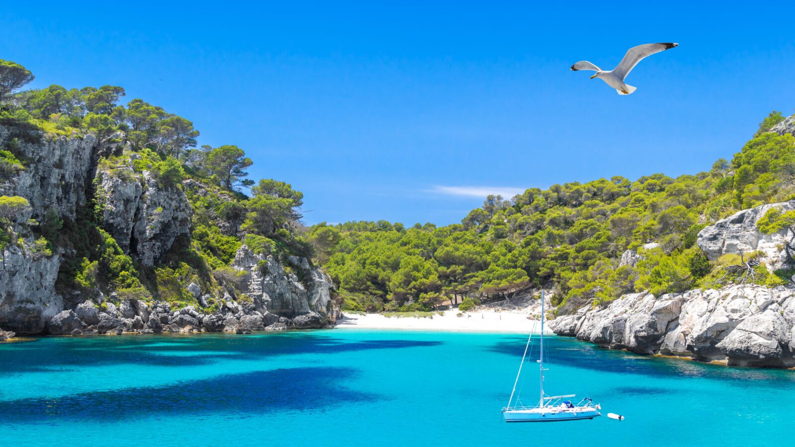 Cala Macarelleta Beach of Menorca Island