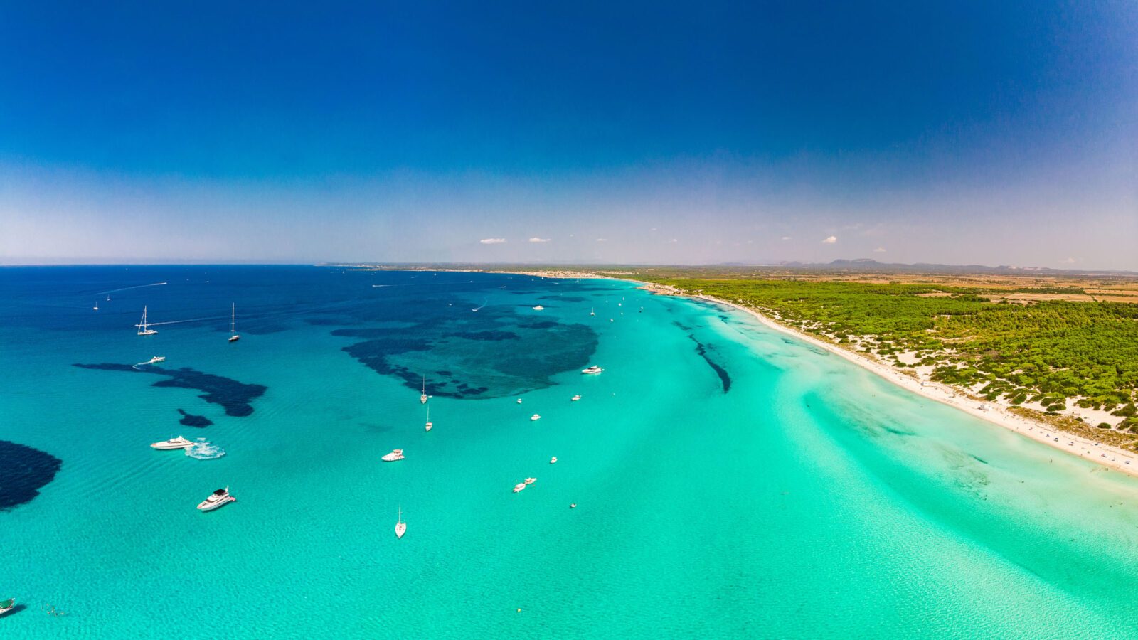 Majorca Es Trenc ses Arenes beach in Balearic Islands, Spain, Ju