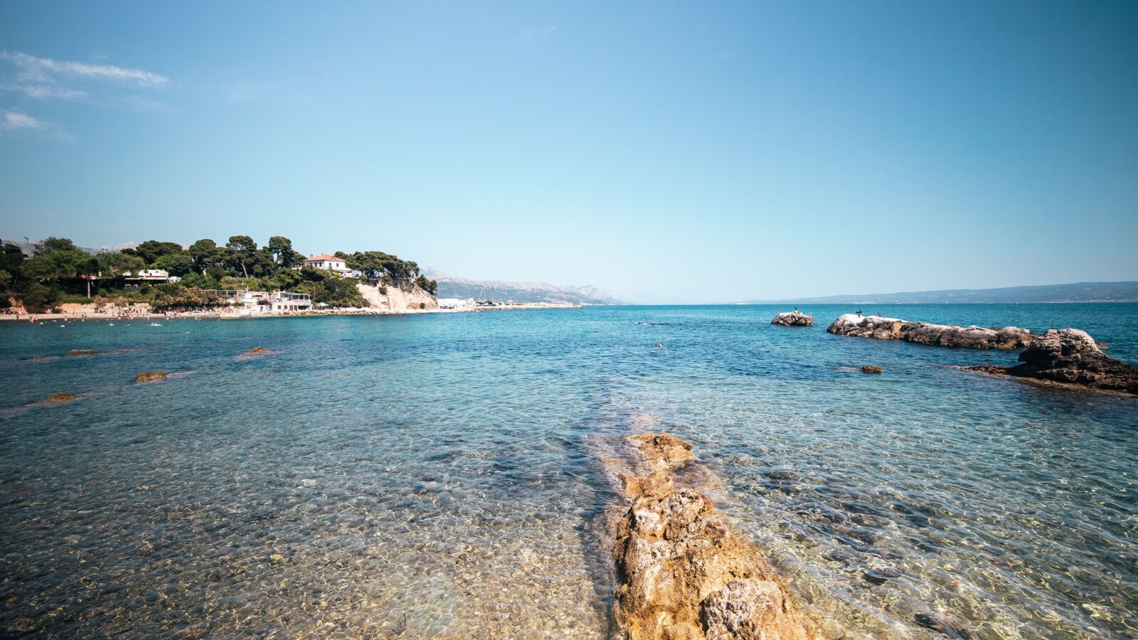 Beautiful view of Bacvice Beach in Split, Croatia
