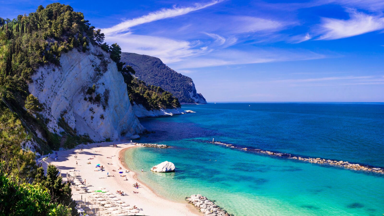 Italy summer holidays, best scenic sea landscape and beaches of