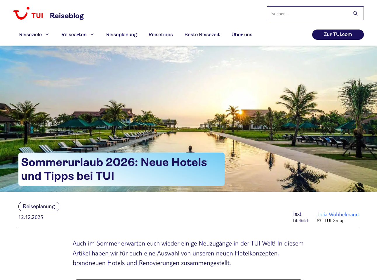 TUI Magazine Feature Mobile